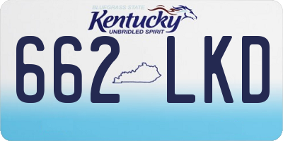 KY license plate 662LKD