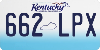 KY license plate 662LPX