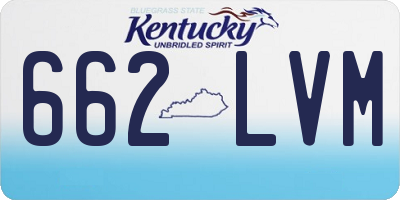 KY license plate 662LVM