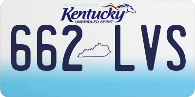 KY license plate 662LVS