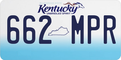 KY license plate 662MPR