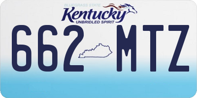 KY license plate 662MTZ