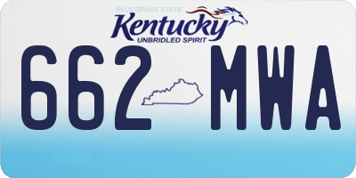 KY license plate 662MWA
