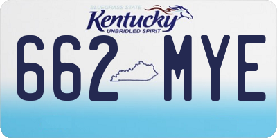 KY license plate 662MYE
