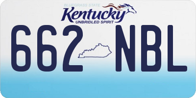 KY license plate 662NBL