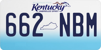 KY license plate 662NBM