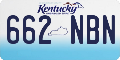 KY license plate 662NBN
