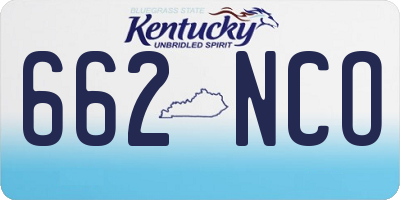 KY license plate 662NCO