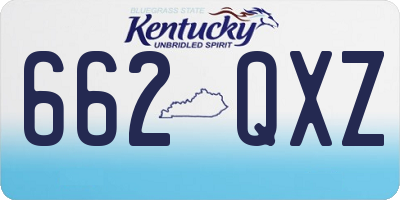 KY license plate 662QXZ