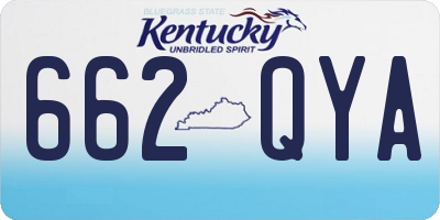 KY license plate 662QYA