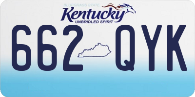 KY license plate 662QYK