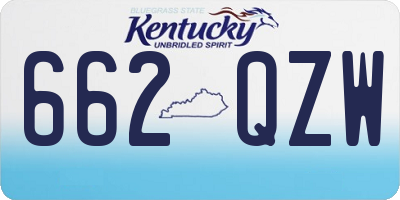 KY license plate 662QZW