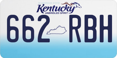KY license plate 662RBH