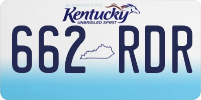 KY license plate 662RDR