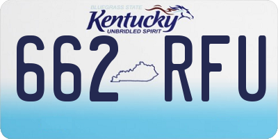 KY license plate 662RFU