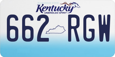KY license plate 662RGW