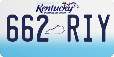KY license plate 662RIY
