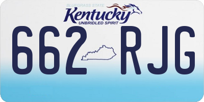 KY license plate 662RJG
