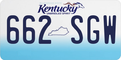 KY license plate 662SGW