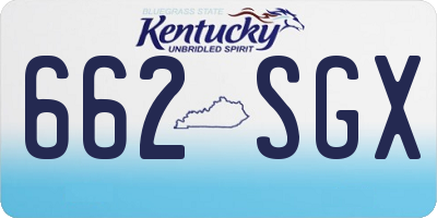 KY license plate 662SGX