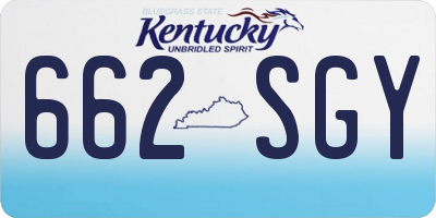 KY license plate 662SGY