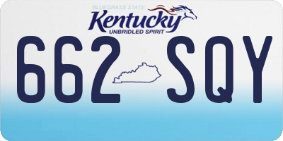 KY license plate 662SQY