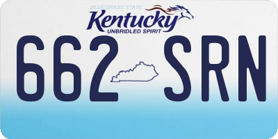 KY license plate 662SRN