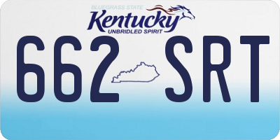 KY license plate 662SRT
