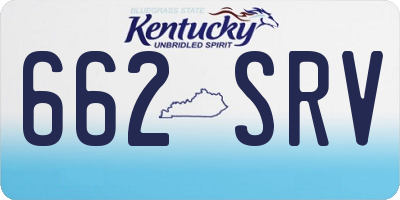 KY license plate 662SRV