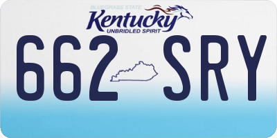 KY license plate 662SRY