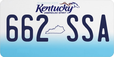 KY license plate 662SSA