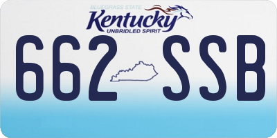 KY license plate 662SSB