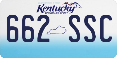 KY license plate 662SSC
