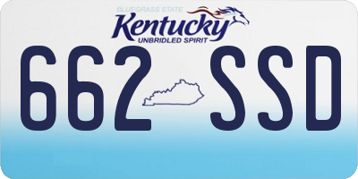 KY license plate 662SSD