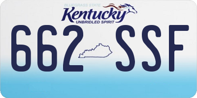 KY license plate 662SSF