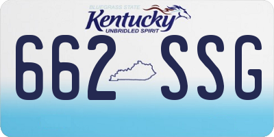 KY license plate 662SSG