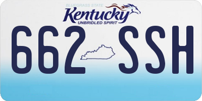 KY license plate 662SSH