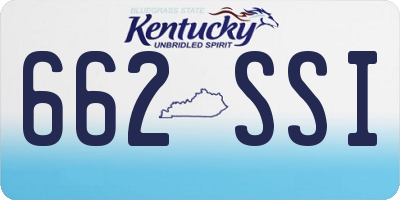 KY license plate 662SSI