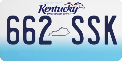 KY license plate 662SSK