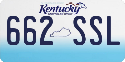 KY license plate 662SSL