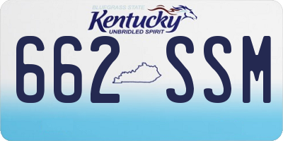 KY license plate 662SSM