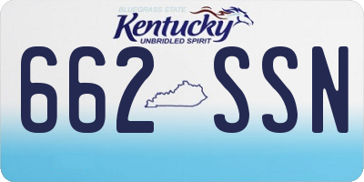 KY license plate 662SSN