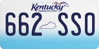 KY license plate 662SSO