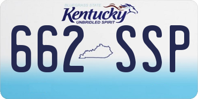 KY license plate 662SSP