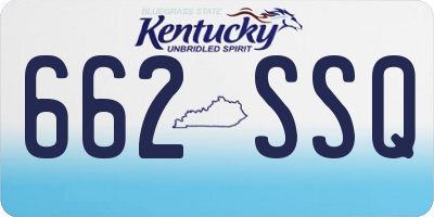 KY license plate 662SSQ
