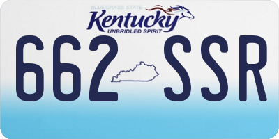 KY license plate 662SSR