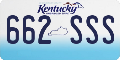 KY license plate 662SSS