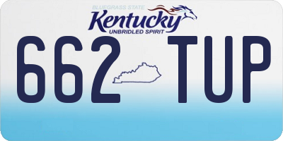 KY license plate 662TUP