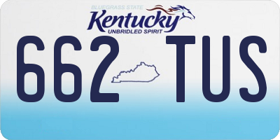 KY license plate 662TUS