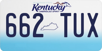 KY license plate 662TUX